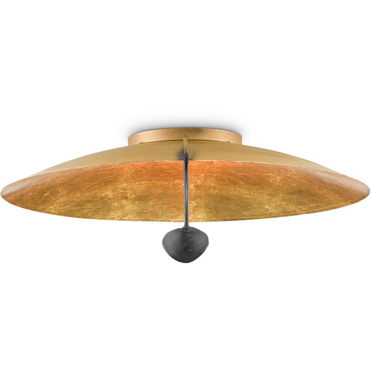 Currey & Company 9999-0049 Pinders 2 Light 27.75 inch Contemporary Gold Leaf Flush Mount Ceiling Light