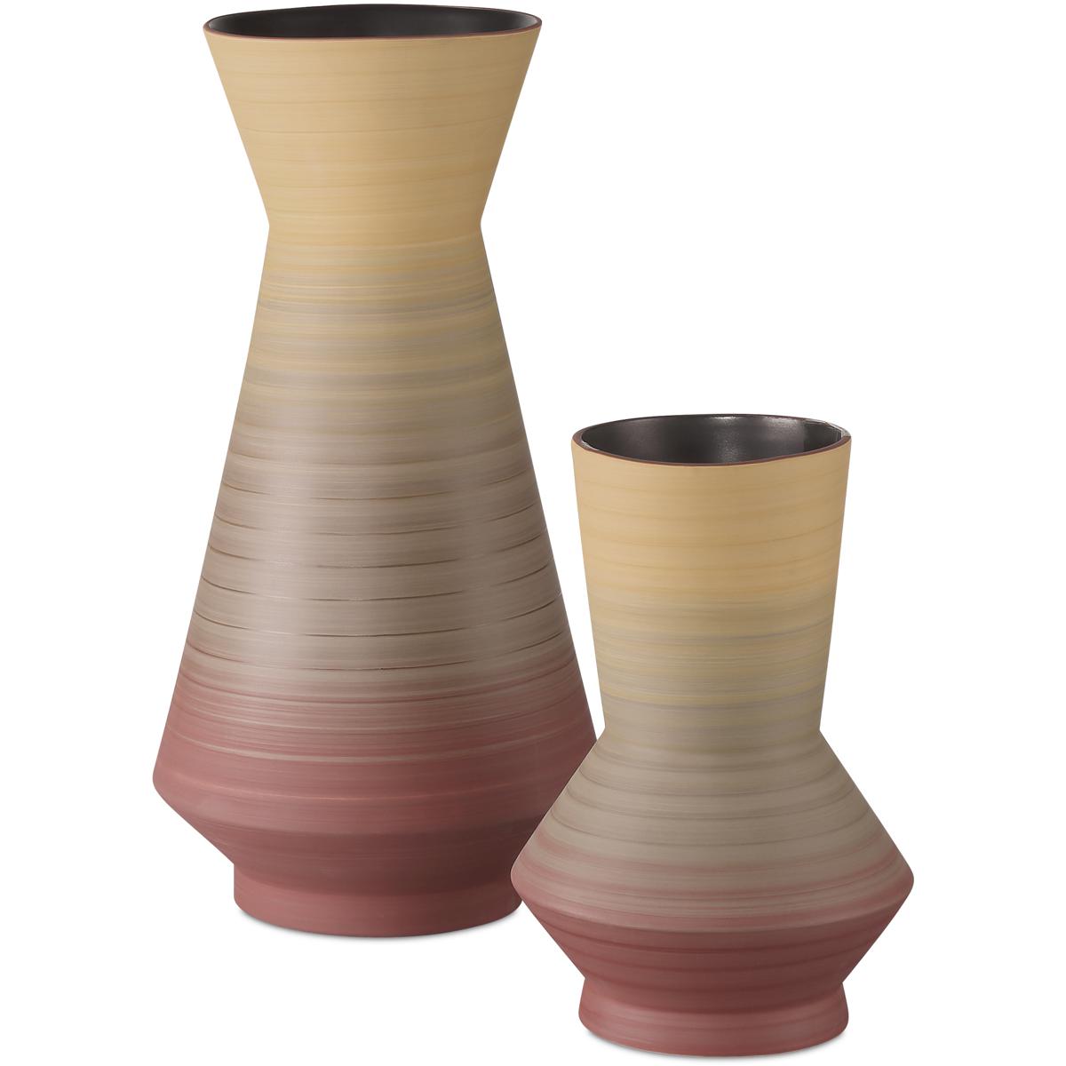 Currey & Company 1200-0880 Happy 80's 14.5 X 7.5 inch Vases, Set of 2