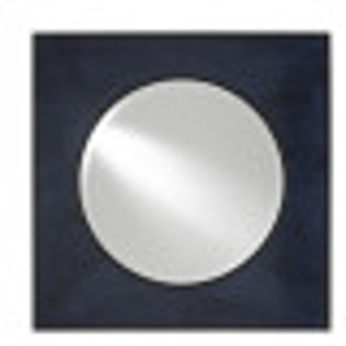 Currey & Company 1000-0053 Kallista 36 X 36 inch Dark Sapphire/Caviar Black/Mirror Wall Mirror