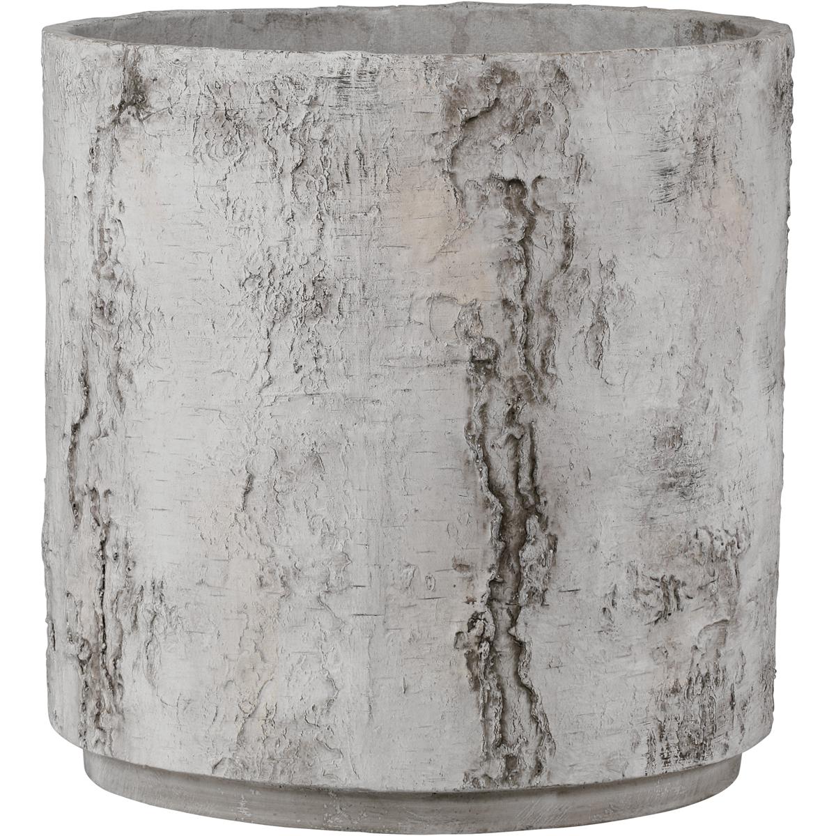 Currey & Company 2200-0055 Faux Birch Black/Beige/Pale Gray Planter, Small