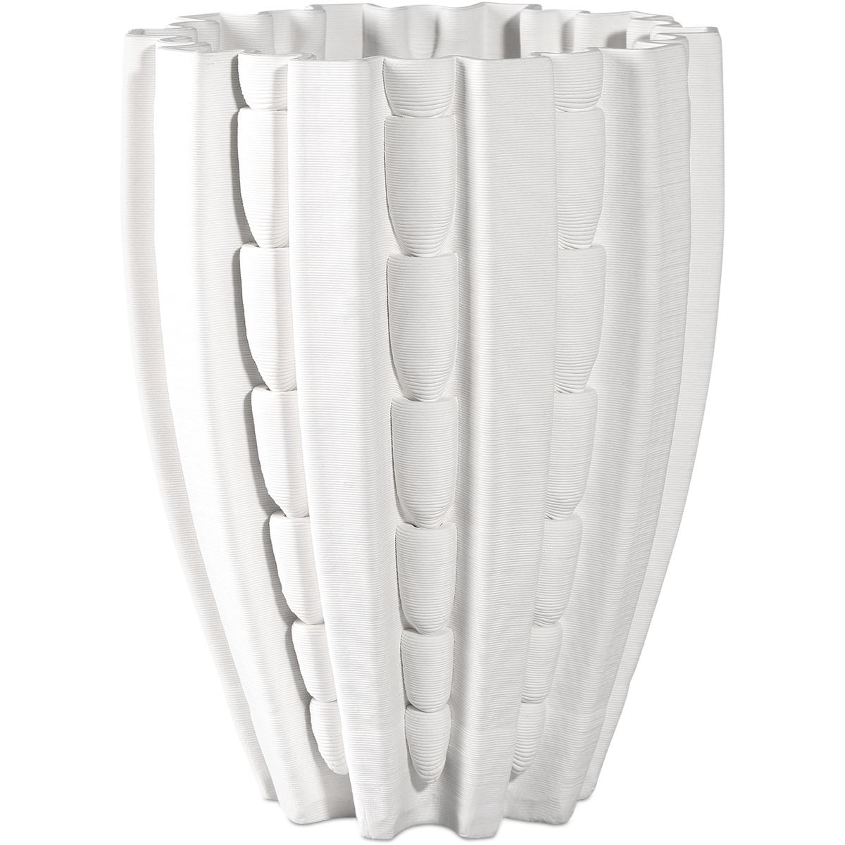 Currey & Company 1200-0786 Fluted 10 X 6.5 inch Vase, Small