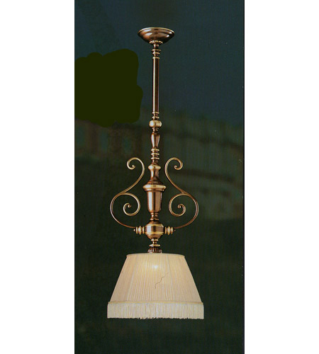 Crystorama Manchester 1 Light Pendant in Polished Brass 1370-PB