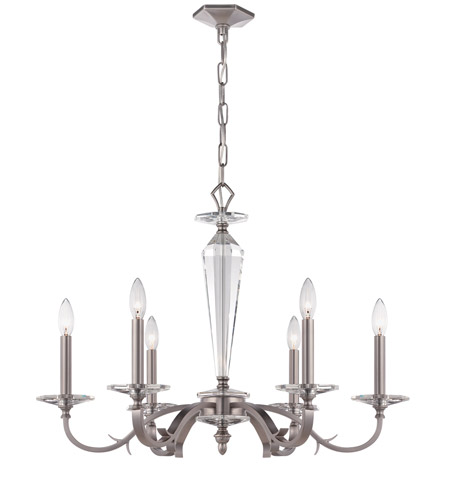 Crystorama 2236-PW Hugo 6 Light 28 inch Pewter Chandelier Ceiling Light in Pewter (PW)