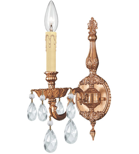 Novella 1 Light Wall Sconces in Olde Brass 2501 OB CL SAQ