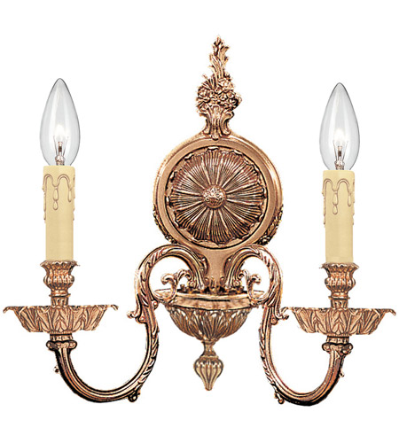 Novella 2 Light Wall Sconces in Olde Brass 2602 OB