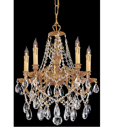 Novella 5 Light Mini Chandeliers in Olde Brass 2705 OB CL MWP