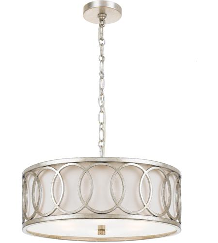 Crystorama 287-SA Graham 6 Light 18 inch Antique Silver Chandelier Ceiling Light photo