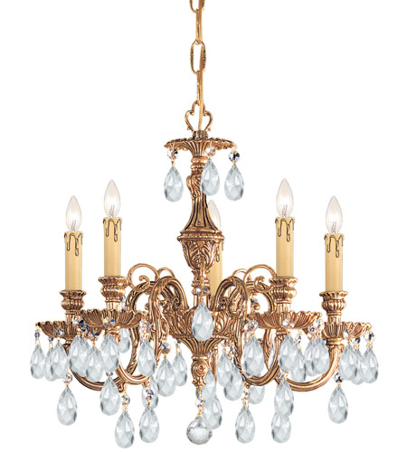 Novella 5 Light Mini Chandeliers in Olde Brass 2905 OB CL MWP