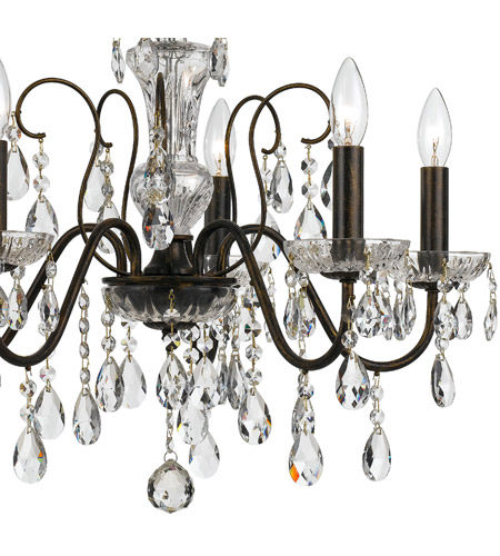 Crystorama 3025-EB-CL-MWP Butler 5 Light 23 inch English Bronze Chandelier Ceiling Light in English Bronze (EB), Clear Hand Cut 3025-EB-CL-MWP_2_.jpg