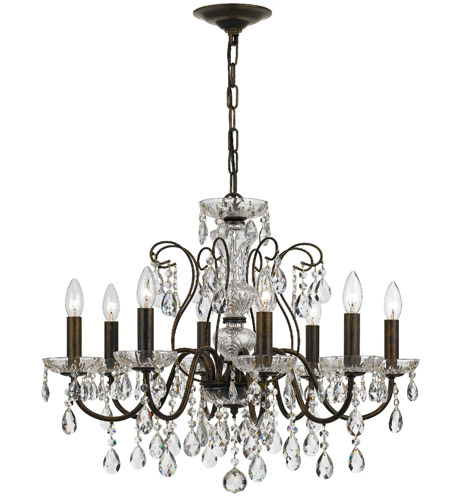Crystorama 3028-EB-CL-MWP Butler 8 Light 26 inch English Bronze Chandelier Ceiling Light in English Bronze (EB), Clear Hand Cut 3028-EB-CL-MWP_1_.jpg
