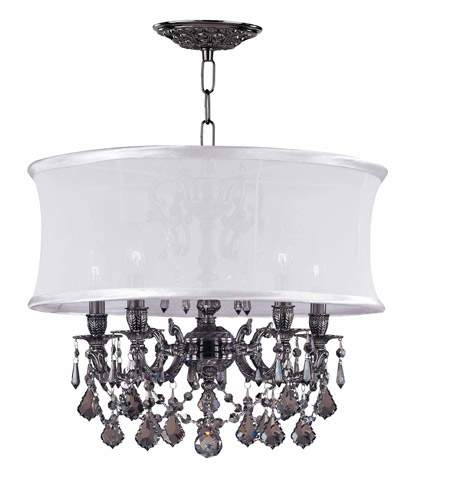 Crystorama Gramercy 5 Light Chandelier in Pewter 30306-PW