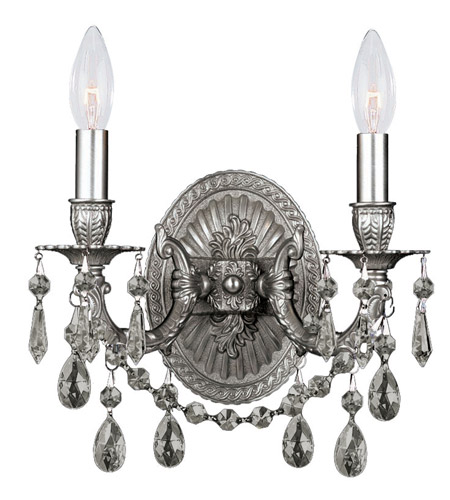 Crystorama Gramercy 2 Light Wall Sconce in Pewter 30312-PW