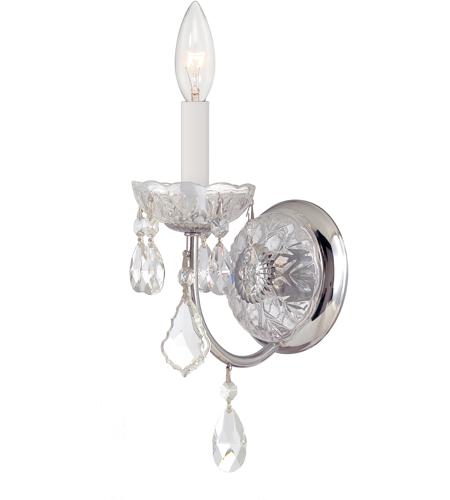 Crystorama 3221-CH-CL-S Imperial 1 Light 5 inch Polished Chrome Wall Sconce Wall Light in Clear Swarovski Strass