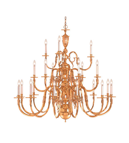Crystorama Essex House 21 Light Chandelier in Polished Brass 419-72-21