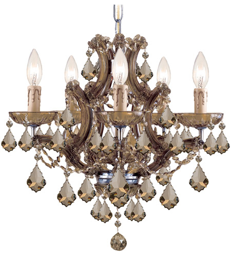 Crystorama 4405-AB-GT-MWP Maria Theresa 6 Light 20 inch Antique Brass ...