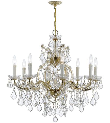 Crystorama 4408-GD-CL-MWP Maria Theresa 9 Light 26 inch Gold Chandelier Ceiling Light in Gold (GD), Clear Hand Cut