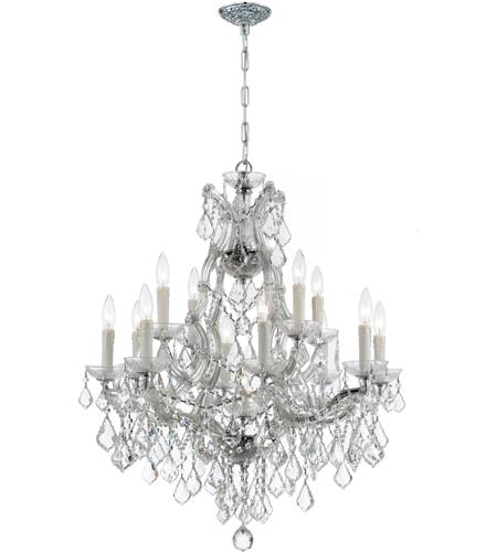 Crystorama 4412-CH-CL-I Maria Theresa 13 Light 29 inch Polished Chrome Chandelier Ceiling Light in Polished Chrome (CH), Clear Italian