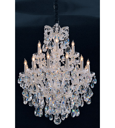 Crystorama Maria Theresa 18 Light Chandelier in Polished Chrome, Clear Crystal, Hand Cut 4420-CH-CL-MWP