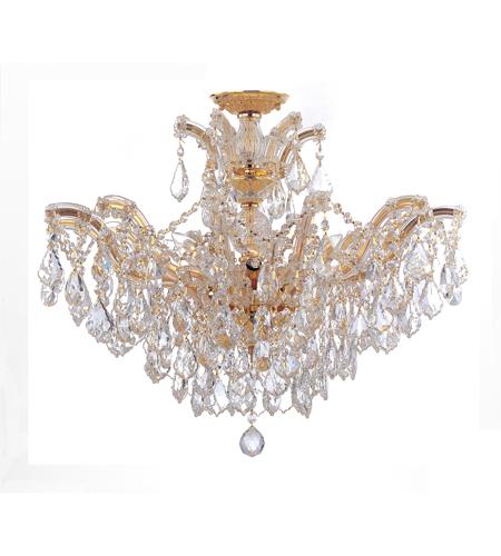 Crystorama 4439-GD-CL-MWP_CEILING Maria Theresa 6 Light 27 inch Gold Semi Flush Ceiling Light in Gold (GD), Clear Hand Cut