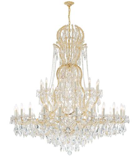 Crystorama 4460-GD-CL-S Maria Theresa 37 Light 64 inch Gold Chandelier Ceiling Light in Gold (GD), Clear Swarovski Strass