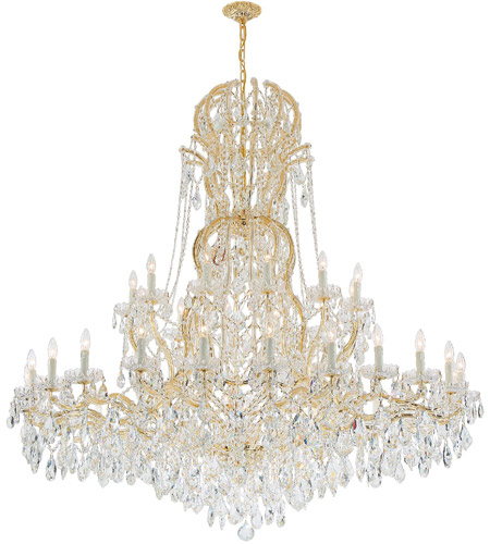 Crystorama 4460-GD-CL-S Maria Theresa 37 Light 64 inch Gold Chandelier Ceiling Light in Gold (GD), Clear Swarovski Strass 4460-GD-CL-S_5_.jpg