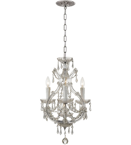 Crystorama 4473-CH-CL-MWP Maria Theresa 4 Light 12 inch Polished Chrome Mini Chandelier Ceiling Light in Polished Chrome (CH), Clear Hand Cut 4473-CH-CL-MWP_2_.jpg