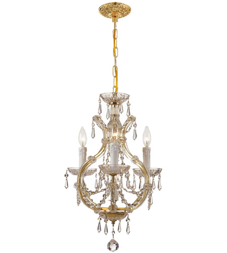 Crystorama 4473-GD-CL-MWP Maria Theresa 4 Light 12 inch Gold Mini Chandelier Ceiling Light in Gold (GD), 3, Clear Hand Cut 4473-GD-CL-MWP_2_.jpg
