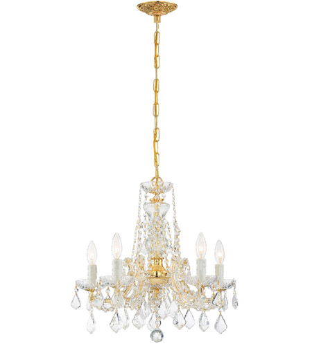 Crystorama 4476-GD-CL-MWP Maria Theresa 5 Light 20 inch Gold Mini Chandelier Ceiling Light in Gold (GD), Clear Hand Cut 4476-GD-CL-MWP_1_.jpg