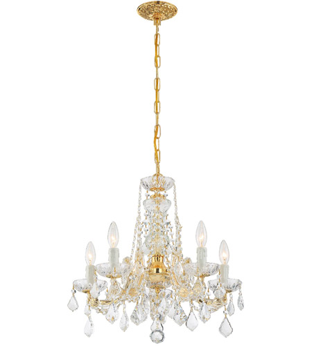 Crystorama 4476-GD-CL-MWP Maria Theresa 5 Light 20 inch Gold Mini Chandelier Ceiling Light in Gold (GD), Clear Hand Cut 4476-GD-CL-MWP_5_.jpg