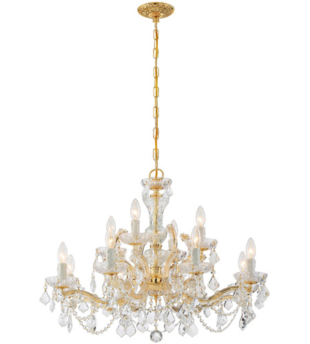 Crystorama 4479-GD-CL-SAQ Maria Theresa 12 Light 29 inch Gold Chandelier Ceiling Light in Swarovski Spectra (SAQ), Gold (GD), 29-in Width 4479-GD-CL-SAQ_1_.jpg