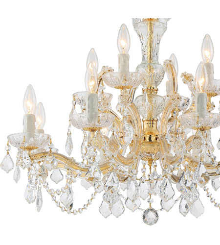 Crystorama 4479-GD-CL-SAQ Maria Theresa 12 Light 29 inch Gold Chandelier Ceiling Light in Swarovski Spectra (SAQ), Gold (GD), 29-in Width 4479-GD-CL-SAQ_2_.jpg
