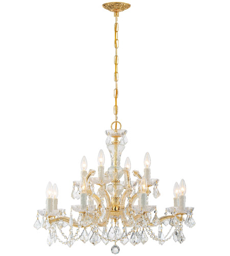 Crystorama 4479-GD-CL-SAQ Maria Theresa 12 Light 29 inch Gold Chandelier Ceiling Light in Swarovski Spectra (SAQ), Gold (GD), 29-in Width 4479-GD-CL-SAQ_5_.jpg