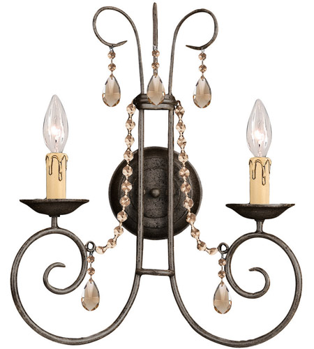 Soho 2 Light Wall Sconces in Dark Rust 5202 DR GTS