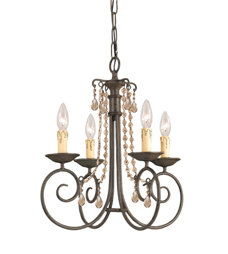 Soho 4 Light Mini Chandeliers in Dark Rust 5204 DR GTS