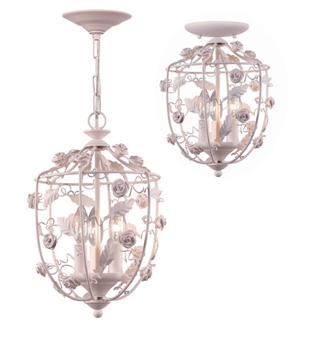 Crystorama Lighting Abbie 3 Light Hanging Lantern in Blush & Hand Polished 5303-BH