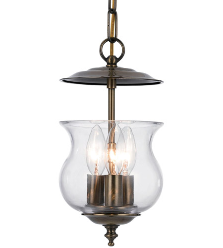 Crystorama 5717-AB Ascott 3 Light 7 inch Antique Brass Hanging Lantern Ceiling Light in Antique Brass (AB)