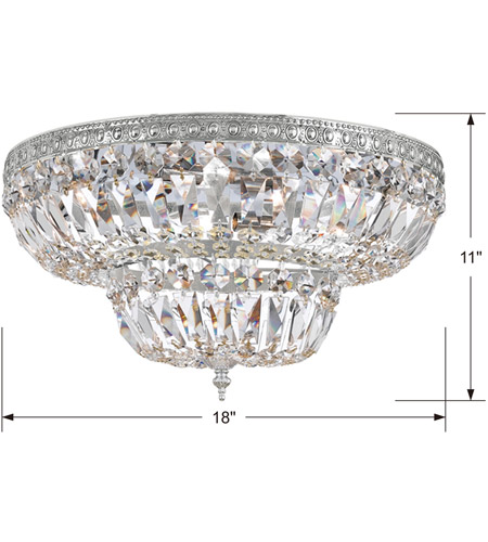 Crystorama 718-CH-CL-SAQ Ceiling Mount 4 Light 18 inch Polished Chrome Flush Mount Ceiling Light in Swarovski Spectra (SAQ), Polished Chrome (CH) 718-CH-CL-SAQ_1_.jpg