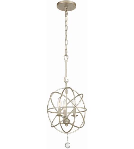 Crystorama 9225 Os Solaris 3 Light 13 Inch Olde Silver Mini Chandelier Ceiling In 12 5 Width - Home Decorators Collection 3 Light Mini Chandelier