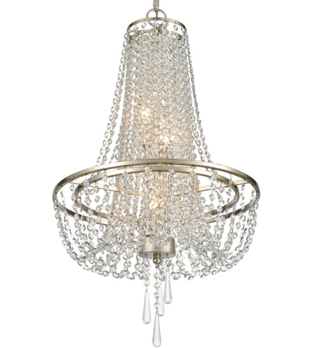 Crystorama ARC-1907-SA-CL-MWP Arcadia 4 Light 18 inch Antique Silver Chandelier Ceiling Light in Antique Silver (SA) ARC-1907-SA-CL-MWP_1_.jpg