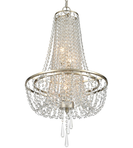 Crystorama ARC-1907-SA-CL-MWP Arcadia 4 Light 18 inch Antique Silver Chandelier Ceiling Light in Antique Silver (SA) ARC-1907-SA-CL-MWP_2_.jpg