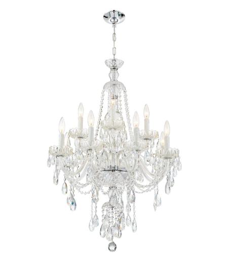Crystorama CAN-A1312-CH-CL-S Candace 12 Light 28 inch Polished Chrome Chandelier Ceiling Light in Polished Chrome (CH), Clear Swarovski Strass