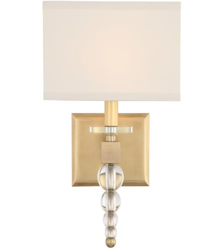 Crystorama CLO-8892-AG Clover 1 Light 10 inch Aged Brass Wall Sconce Wall Light in Aged Brass (AG) photo