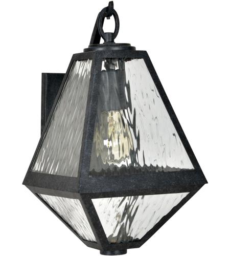 Crystorama GLA-9701-WT-BC Glacier 1 Light 13 inch Black Charcoal Outdoor Wall Mount in Water