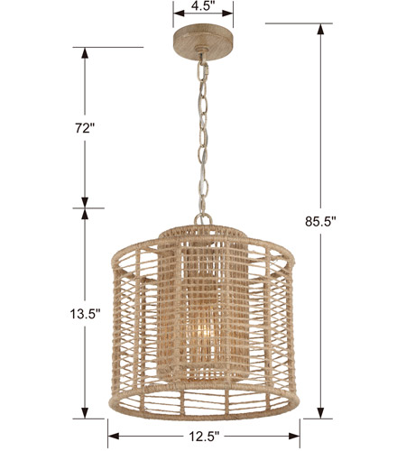 Crystorama JAY-A5001-BS Jayna 1 Light 13 inch Burnished Silver Pendant Ceiling Light JAY-A5001-BS_4_.jpg