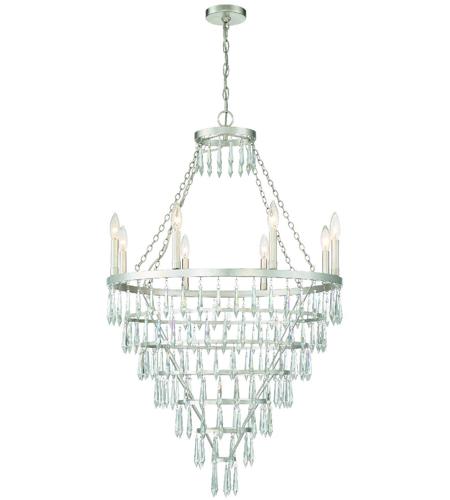 Crystorama LUC-A9068-SA Lucille 8 Light 28 inch Antique Silver Chandelier Ceiling Light photo