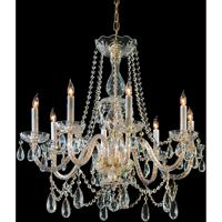 Crystorama 1128-PB-CL-MWP Traditional Crystal 8 Light 26 inch Polished Brass Chandelier Ceiling Light in Clear Hand Cut photo thumbnail