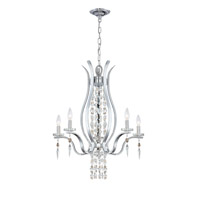 Crystorama Flow 6 Light Chandelier in Chrome, Hand Cut 1575-CH-MWP photo thumbnail
