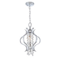 Crystorama 1580-CH Flow 1 Light 13 inch Chrome Mini Chandelier Ceiling Light in Chrome (CH) thumb