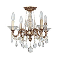 Crystorama Delancey 4 Light Semi Flush Mount in Roman Bronze, Clear Crystal, Hand Cut 2225-RB-CL-MWP photo thumbnail