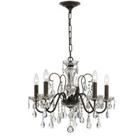 Crystorama 3025-EB-CL-MWP Butler 5 Light 23 inch English Bronze Chandelier Ceiling Light in English Bronze (EB), Clear Hand Cut photo thumbnail